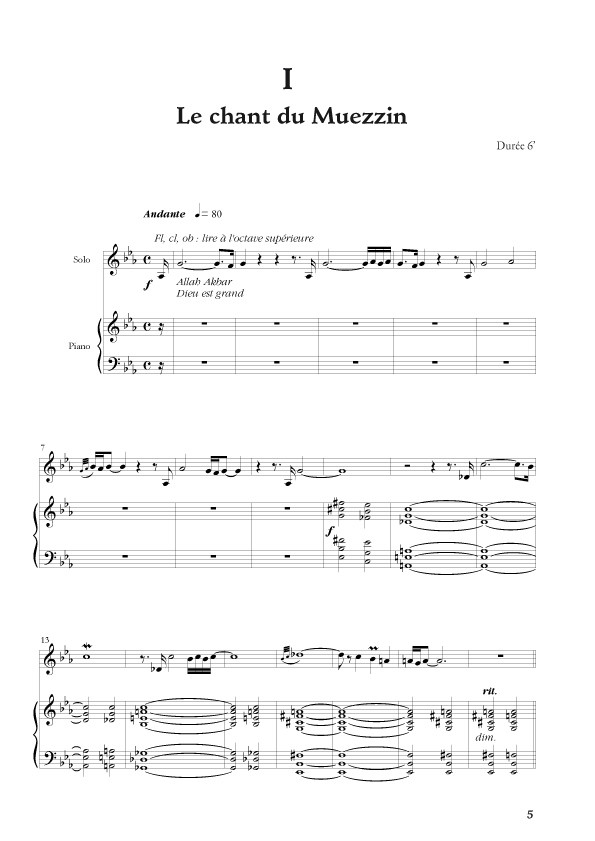 Partition Musique Arabo Andalouse