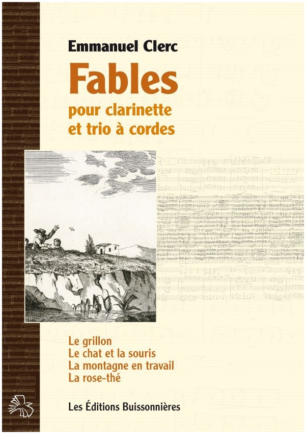 Emmanuel Clerc : Fables, pour clarinette et trio à cordes