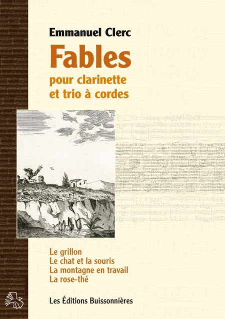 Emmanuel Clerc : Fables, pour clarinette et trio à cordes