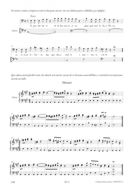 La fida ninfa (opéra de Antonio Vivaldi RV 714), chant et clavier