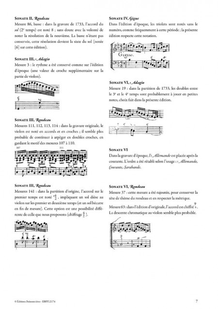 François Francoeur : Sonates à violon seul avec la basse continue, livre 2, sonates 1 à 6