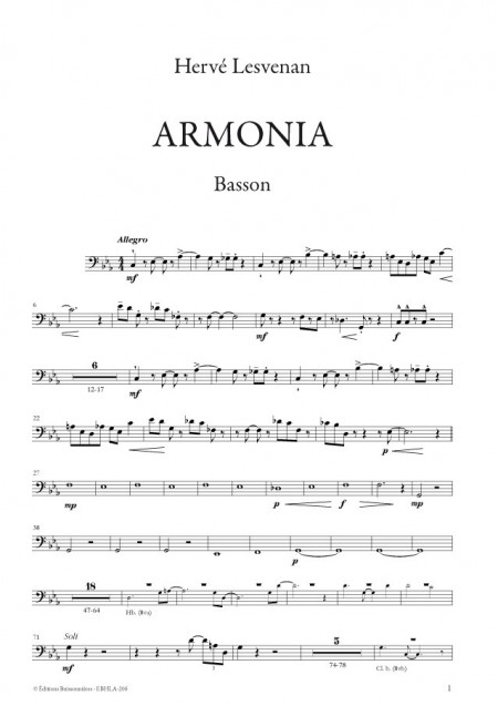 Lesvenan : Armonia pour orchestre d'harmonie