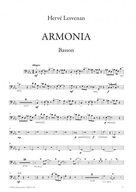 Lesvenan : Armonia pour orchestre d'harmonie