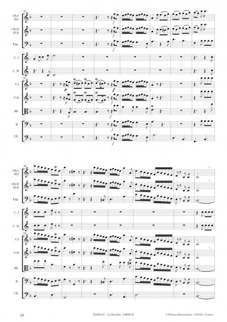 Rameau, Les Boréades, Ouverture - matériel d'orchestre