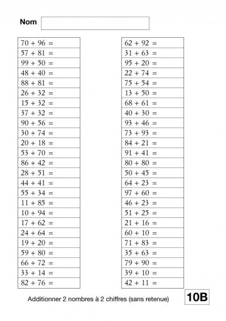 Le calcul mental au cours élémentaire