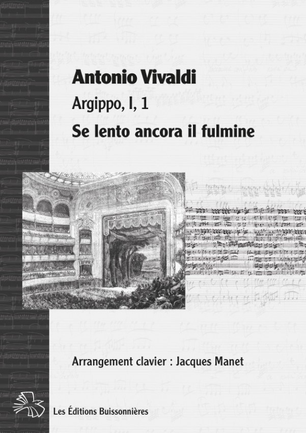 Vivaldi : Se lento ancora il fulmine (Argippo), chant et clavier