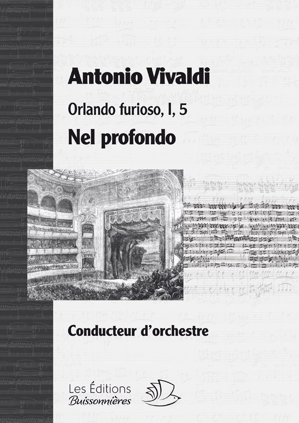 Vivaldi, Nel profondo (Orlando furioso, I, 5), matériel d'orchestre