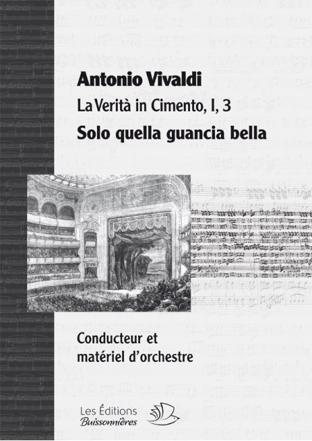 Vivaldi : Solo quella gancia bella (La Verità in cimento) Matériel d'orchestre