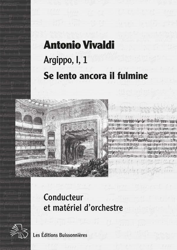 Vivaldi, Se lento ancora (Argippo), conducteur & matériel d'orchestre Vivaldi, Se lento ancora (Argippo), conducteur & matériel d'orchestre