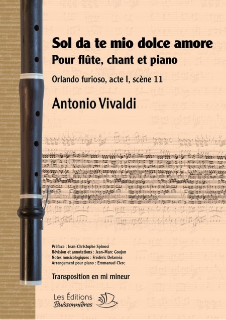 Vivaldi : Sol da te, mio dolce amore (Orlando furioso), flûte, chant et piano