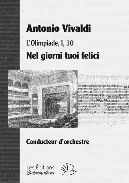 Vivaldi : Ne giorni tuoi felici (Vivaldi, L'Olimpiade) Matériel d'orchestre