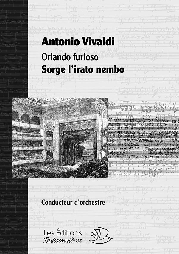 Vivaldi, Sorge l'irato nembo (Orlando furioso), conducteur & matériel d'orchestre