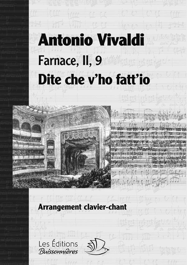 Dite che v’ho fatt’io, Vivaldi (Farnace, II, 9), chant et clavier (piano)