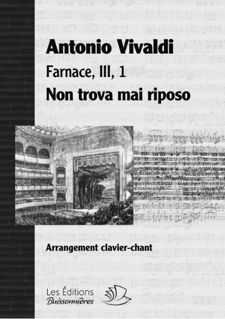 Non trova mai riposo, Vivaldi (Farnace, III, 1), chant et clavier (piano)
