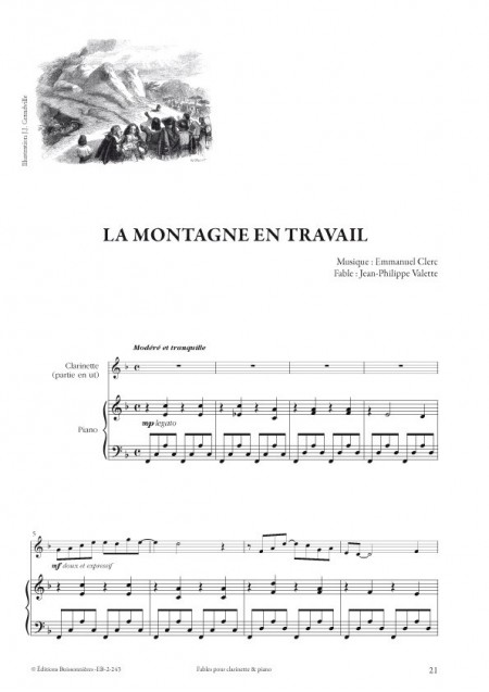 Emmanuel Clerc : Fables, pour clarinette et piano