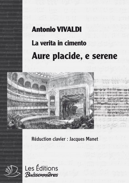 Vivaldi : TRIO Aure placide, e serene (Vivaldi, La verita in cimento) réduction piano