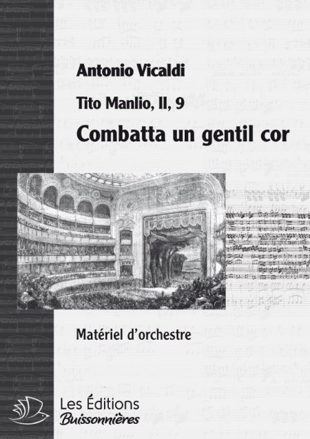 VIVALDI : Combatta un gentil Cor, matériel d'orchestre