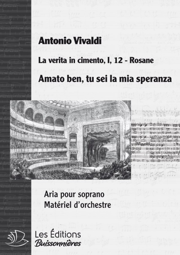 Vivaldi : Amato ben tu sei la mia speranza (La verità in cimento), chant et clavier (piano) Vivaldi : Amato ben tu sei la mia speranza (La verità in cimento), chant et clavier (piano)