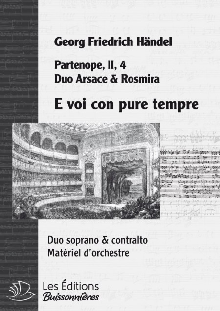 Handel : DUO E voi con pure tempre, chant et orchestre