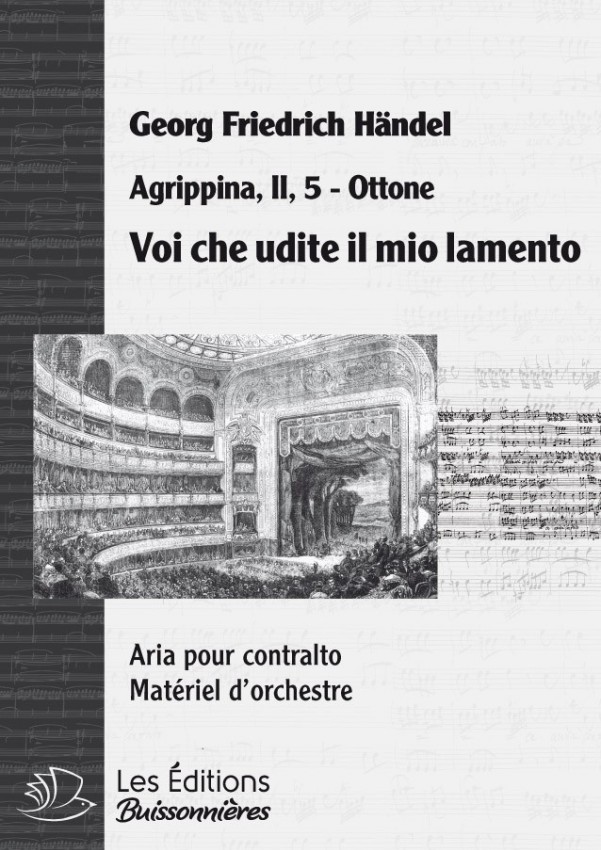 Handel : Voi che udite il mio tormento, chant et orchestre Handel : Voi che udite il mio tormento, chant et orchestre