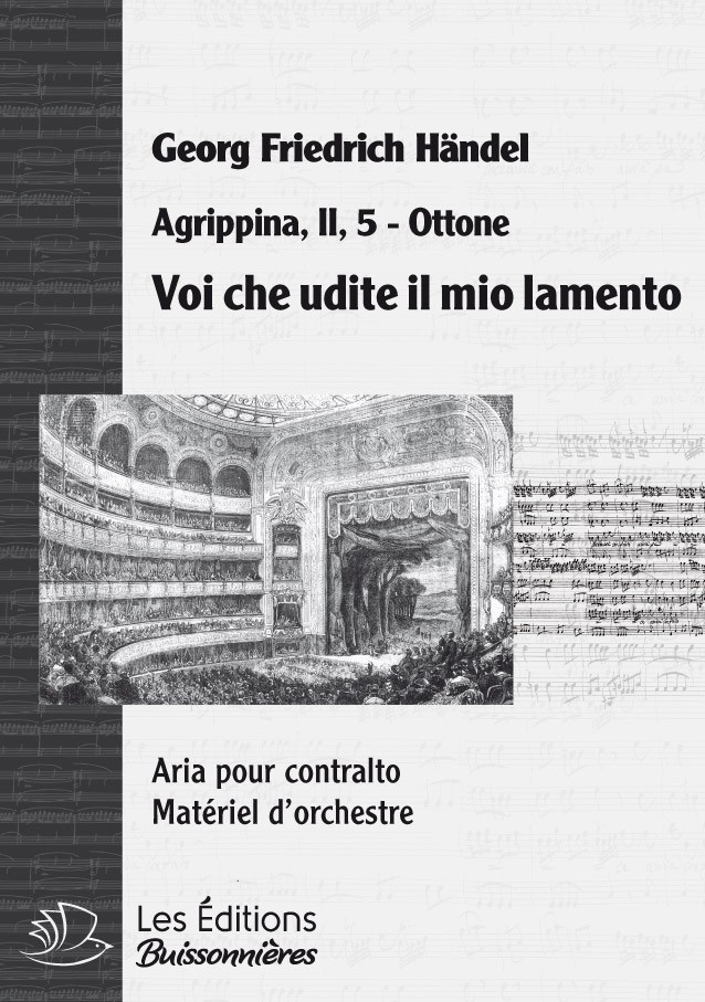Handel : Voi che udite il mio tormento, chant et orchestre Handel : Voi che udite il mio tormento, chant et orchestre