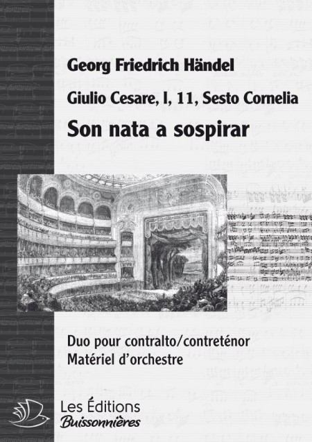 Handel : Son nata a sospirar (Giulio Cesare), chant et orchestre
