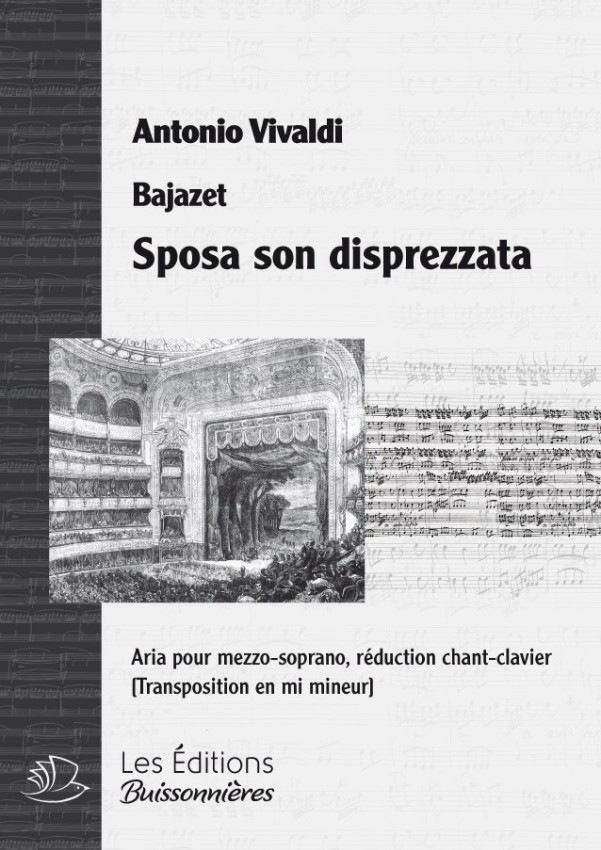 VIVALDI : Sposa son disprezzata, chant et clavier