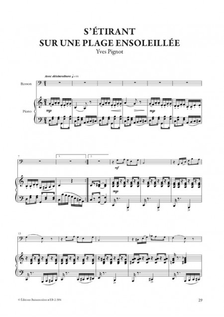 16 pièces pour basson (solo et avec piano)