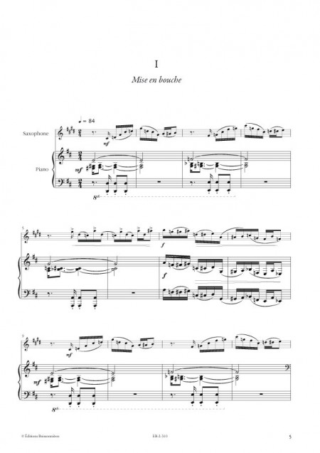 SONATE pour saxophone & piano (Yves Pignot)