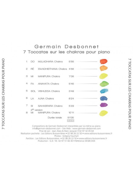 CD Desbonnet Sept toccatas sur les chakras pour piano