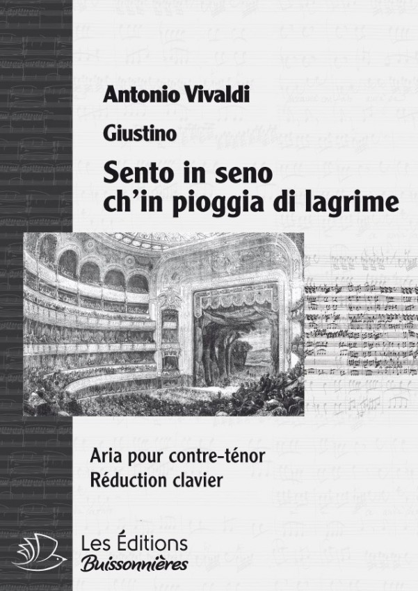 Vivaldi : Sento in seno ch'in pioggia di lagrime (Tietiberga), réduction clavier