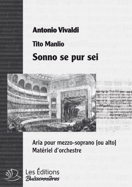 Vivaldi : Sonno se pur sei (Tito Manlio) Matériel d'orchestre