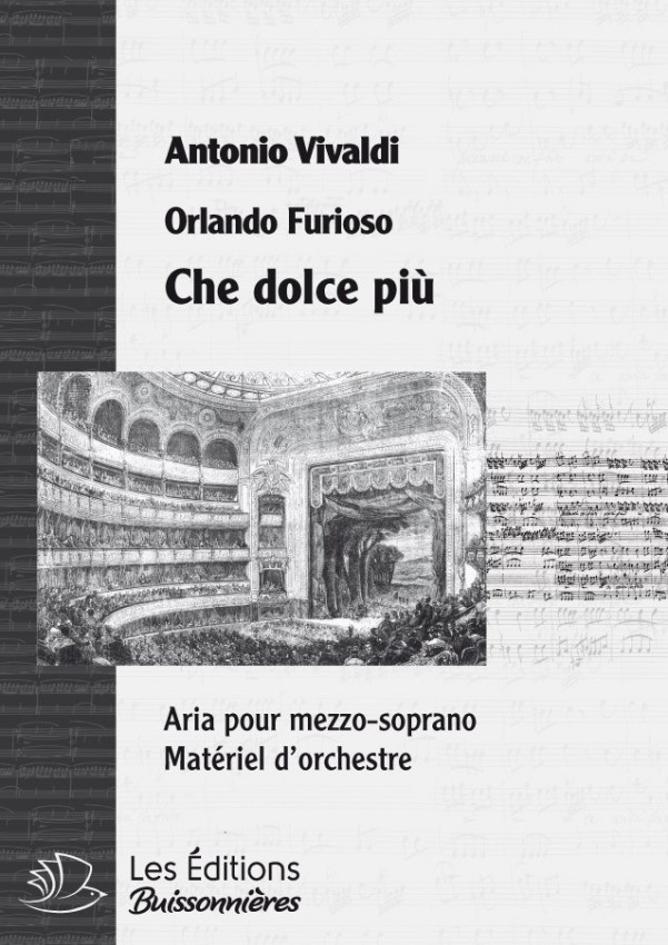 Vivaldi : Che dolce più (Orlando furioso), conducteur & matériel d'orchestre