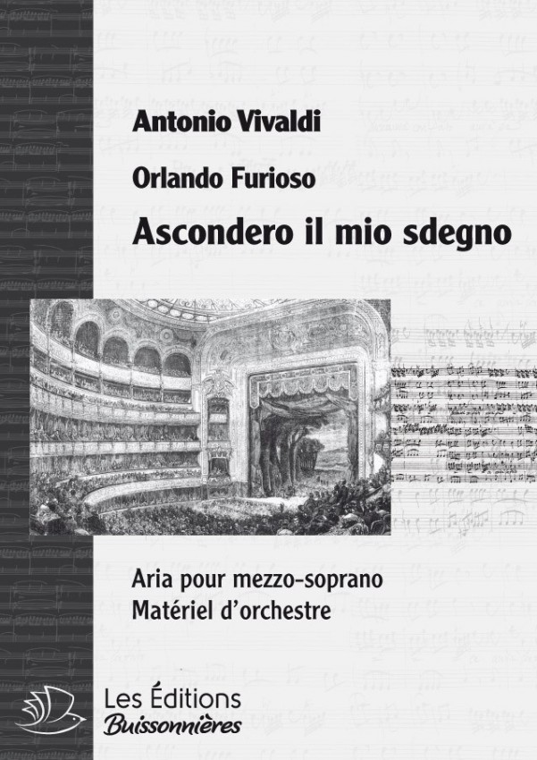 Vivaldi : Asconderò il mio sdegno (Orlando furioso), conducteur & matériel d'orchestre
