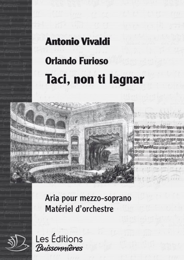 Vivaldi : Taci, non ti lagnar (Orlando furioso), conducteur & matériel d'orchestre