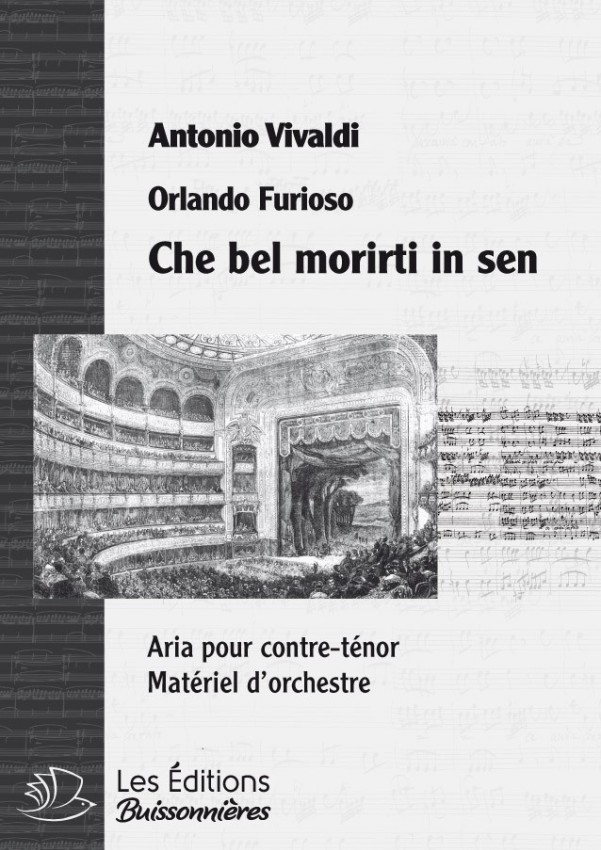 Vivaldi : Che bel morirti in sen (Orlando furioso), conducteur & matériel d'orchestre
