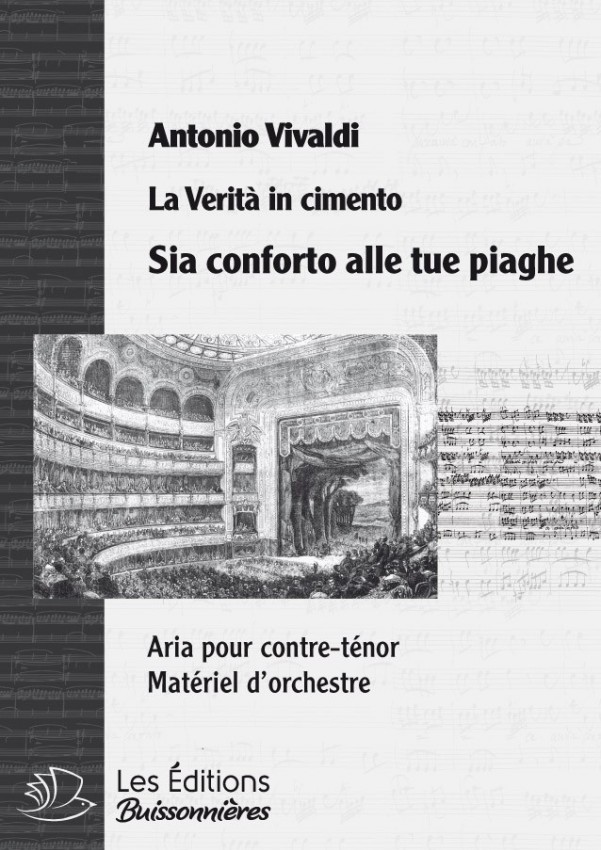 Vivaldi : Sia conforto elle tue piaghe (La Vertià in cimento), conducteur & matériel d'orchestre