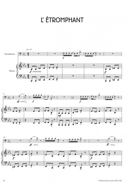 Tu viens jouer? trombone et piano