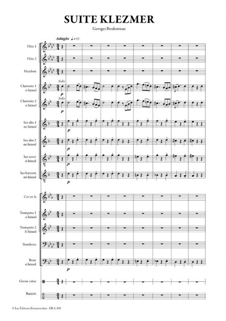 Suite klezmer pour petite harmonie