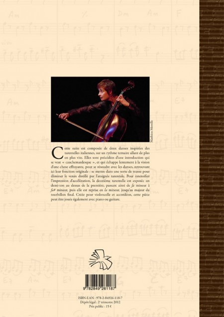 Cécile Girard : Tarentelles pour violoncelle et accordéon (ou piano)
