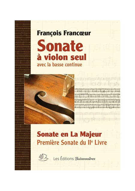 François Francœur : Sonate en La Majeur, sonate i, livre 2