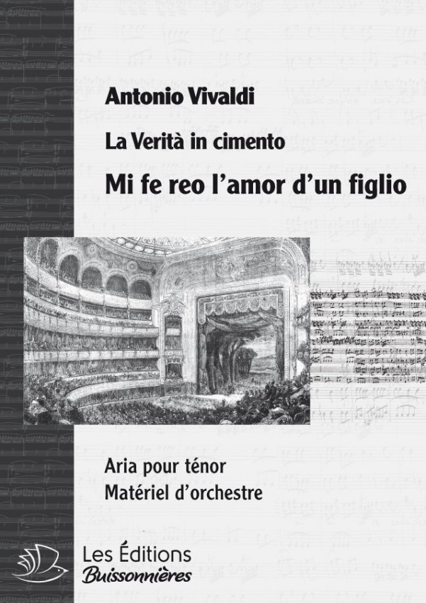 Vivaldi : Mi fe reo l'amor d'un foglio (La Verità in cimento), chant & 'orchestre