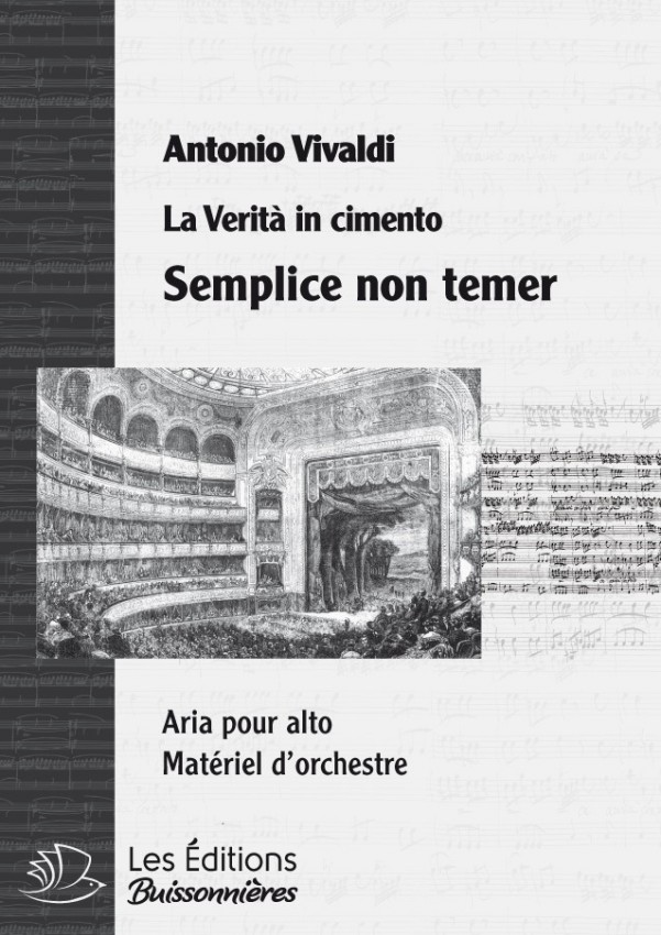 Vivaldi : Semplice non temer  (La Verità in cimento) chant & orchestre