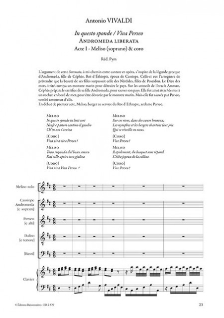 Vivaldi : Duos, trios, chœurs - extraits d'opéra