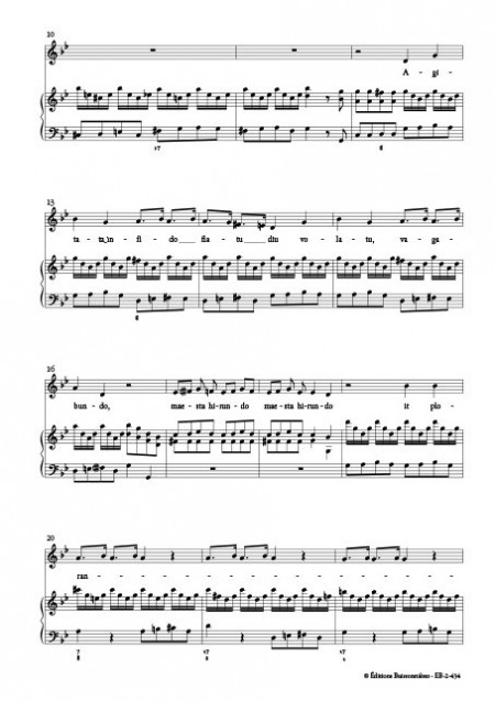 Vivaldi : Agitato infido flatu (Juditha Triomphans), chant et clavier