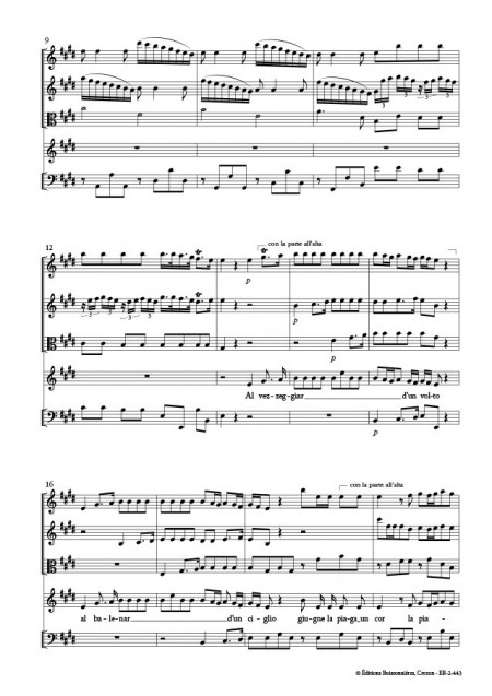 Vivaldi :  Al vezzeggiar d'un volto, chant et orchestre