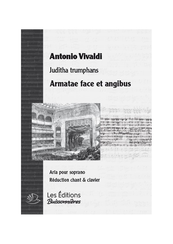 Vivaldi : Armatae face et angibus (Juditha trionfans), chant et CLAVIER Vivaldi : Armatae face et angibus (Juditha trionfans), chant et CLAVIER