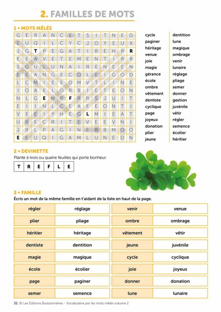 Vocabulaire par les mots mêlés