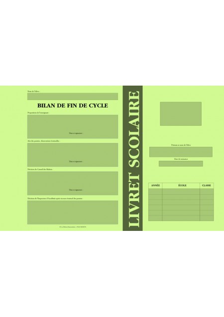 Dossier scolaire cartonné