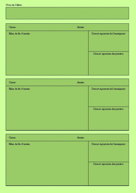 Dossier scolaire cartonné